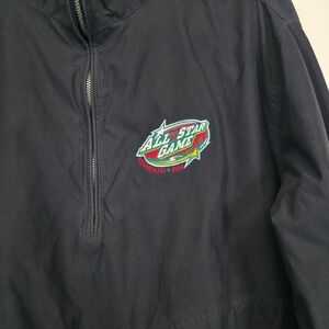 NHL All Star Game 2004 Windbreaker Jacket Antigua Womens M Black Hockey Fan Gear